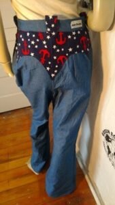 Womens Wesrtern Jeans w 30" Red White Blue USA