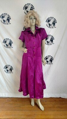 Hermans Hemp Silk Jumpsuit M w 30" button up