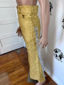 Mens Gold Lamee Fringe Bells 30"