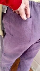 Hermans Hemp S purple Air brushed Drawstring pants 
