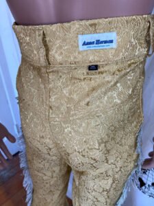 Mens Gold Lamee Fringe Bells 30"