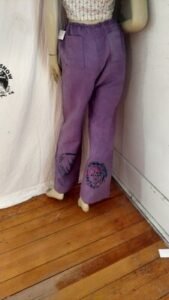 Hermans Hemp S purple Air brushed Drawstring pants 