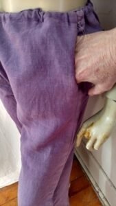 Hermans Hemp S purple Air brushed Drawstring pants 