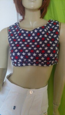 Crop top Stars Patriot S Lined USA