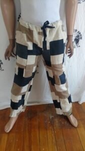 Hermans Hemp Mens Patchwork Hemp Pants m-L 