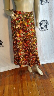 Flowered Long Skirt M
