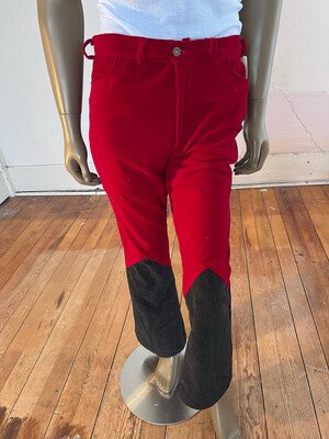 Mens Velvet Corduroy Pants Jeans  2 tone 32 X 31