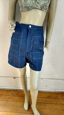Womens Shorts Gold Thread Denim  M 30"