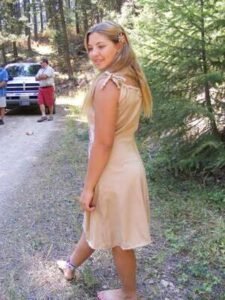 Natural Dyed Organic Cotton Sun Dress M 