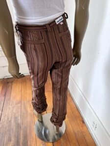 Striped Slouche Pants 32 Adjustable hem 