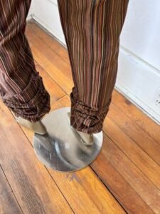 Striped Slouche Pants 32 Adjustable hem 