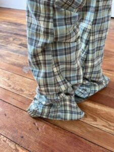 Plaid Slouche Pants 34-36 Adjustible Hem 
