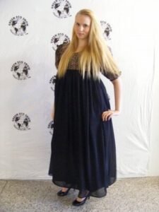Evening Gown Lace up   layered L