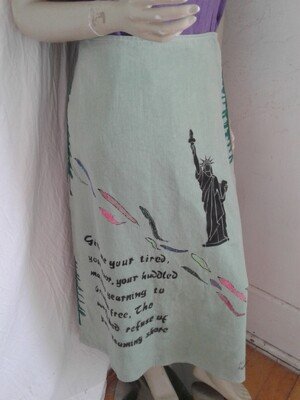 Hermans Hemp Grafitti Skirt Airbrushed USA M