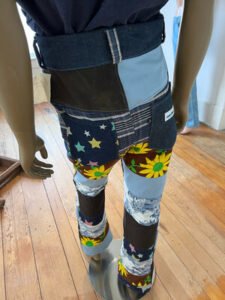 Mens Patchwork Jeans 33