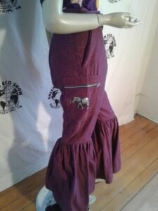 Womens Vtg Denim Purle bell Bottoms  w 28"