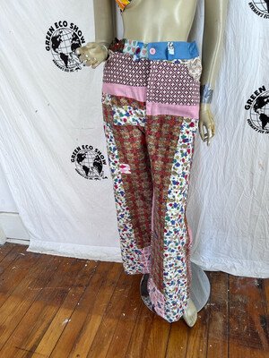 Womens Patchwork Pants  Bells 33" W