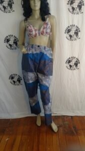 Womens High waisted pants Denim L