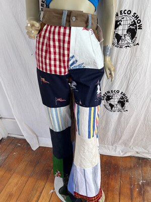 Womens Patchwork Pants Nautical M  w29"