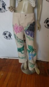 Environmentalist Painted Jeans W 30" Air brushed Hemp