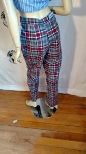 Womens High Waisted Plaid  w 30'