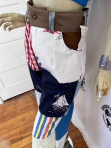 Womens Patchwork Pants Nautical M w29"