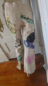 Environmentalist Painted Jeans W 30" Air brushed Hemp