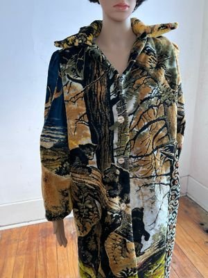 Bear Deer Tapestry Coat S by A Herman