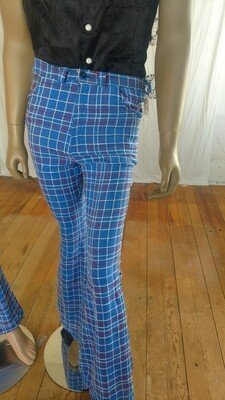 Mens Plaid Bells 33 X 33 Pants 