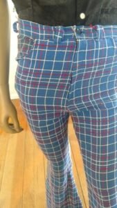 Mens Plaid Bells 33 X 33 Pants 