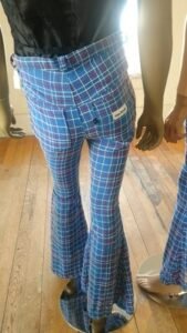 Mens Plaid Bells 33 X 33 Pants 