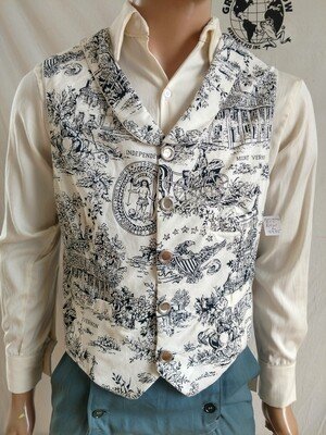 Mens Vest L Western American Revolution