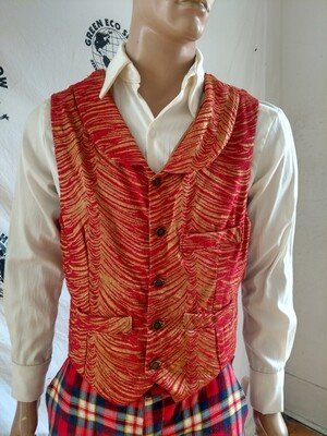 Mens Vest Western L Lamee orange
