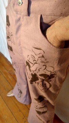 Mens Bakers Jeans 35" airbrushed