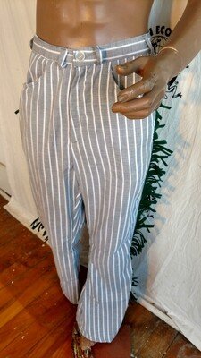 Mens Striped Fringe Western Jeans 29 X 31