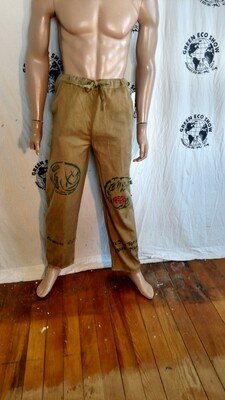Mens Organic cotton hand dyed Pants S to M